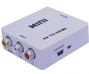 AV to HDMI Video Converter Box AV2HDMI RCA AV HDMI CVBS  White